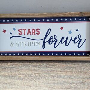 Red White Blue Patriotic Wall Decor, Decor Ashland Home Wall Sign Decor NWT